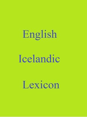cover image of English Icelandic Lexicon